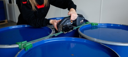 Línea de flejado automática